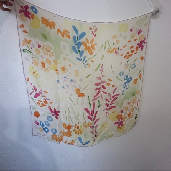 Vintage Ralph Lauren Silk Spring Florals Square Scarf - Picture 2 of 9